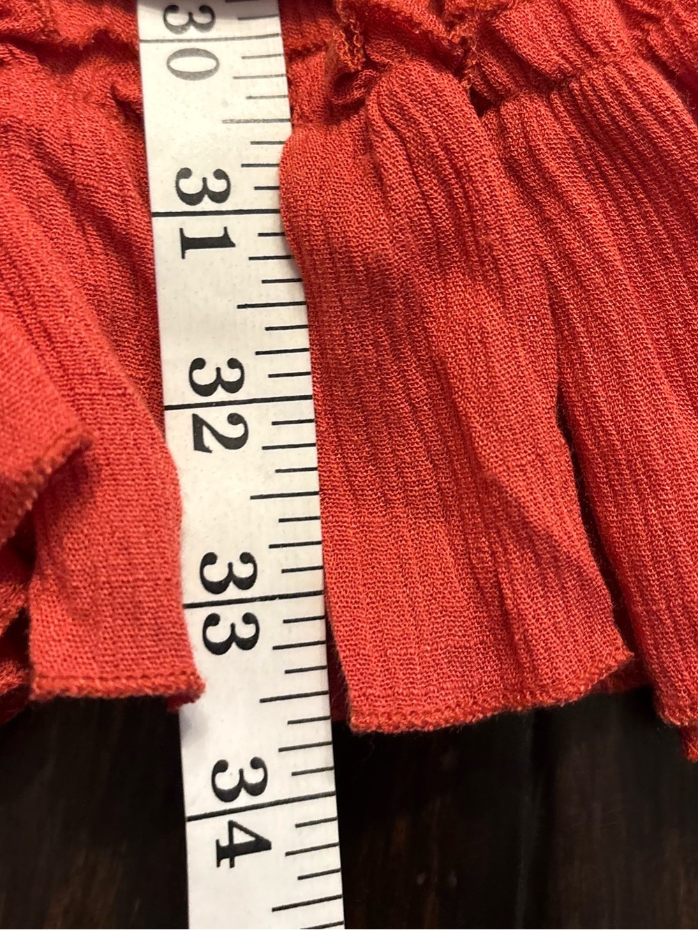 She + Sky Red/rust Mini long sleeve Dress with Tie Waist size small - Picture 6 of 8
